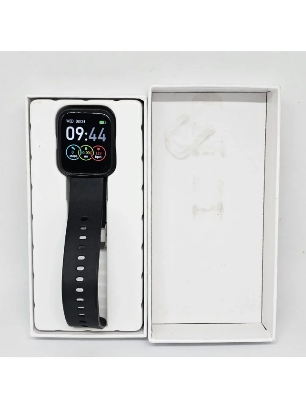 Smart Watch Men Women Waterproof Heart Rate Fitness Steps Black